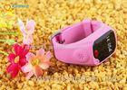 Pink Color Wrist Kids GPS Tracking Watch Phone Support IOS / Android APP