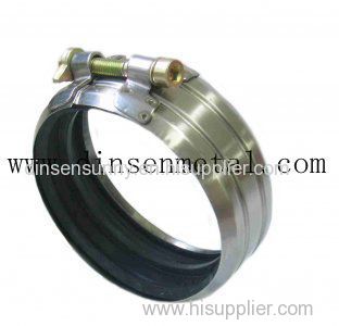 Stainless steel Pipe connection and grip collar