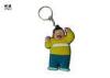 Human Shaped PVC Key Ring Holder Sport Style Soft Rubber Material
