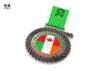 Canada Design Custom Award Medals Advertising Use With Blue Printed Ribbon