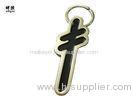 Potable Hand Held Beer Bottle Openers Black Color Fill With Iron Chain