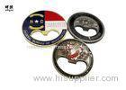 Fashionable Coin / Round Beer Bottle Openers Soft Enamel Antique Tin Plating