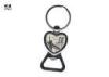 Heart Shape Beer Bottle Opener Key Rings Epoxy Sticker Logo On Both Sides