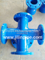 ductile iron pipe fittings gost cross/tee for fire hydrant.