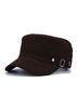 Wine Red Mens Flat Caps / Flat Peak Baseball Cap Fabric Strap Metal Buckle