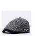 Modern Herringbone Flat Cap Mens Summer Flat Caps Floral Black Embroidery