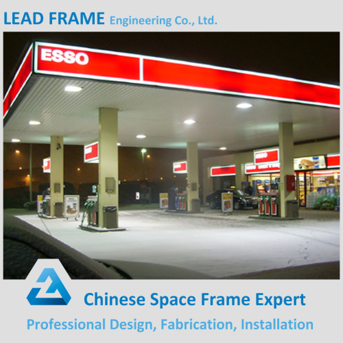 Prefab new design space frame gas station canopy