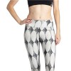 Black White Oval Printing Yoga Jeggings