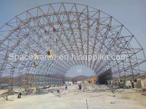 Light Weight Long Span Steel Space Frame Roofing Structure Cement