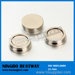 Neodymium Pot Magnet with metal frame