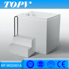 Bathroom shower cheap 3 foot 900mm mini 1 person hot tub very small bathtub price with seat