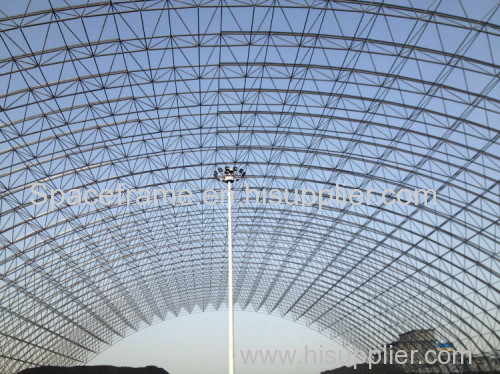 High quality long shed steel space frame coal shed