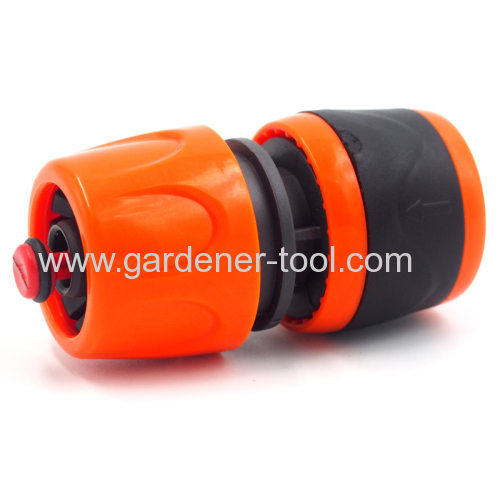 Plastic soft 5/8 inch garden hose quick connector with waterstop