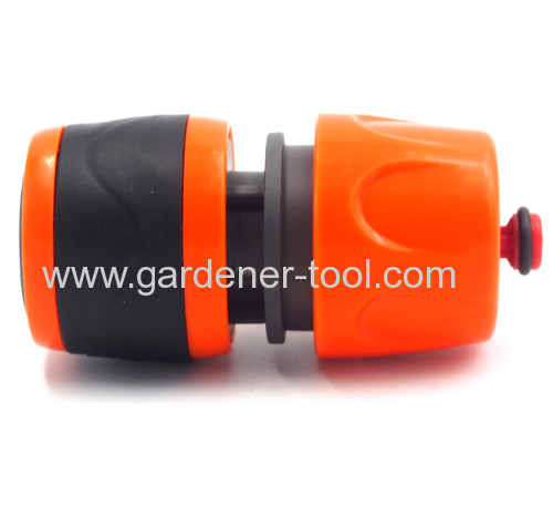 Plastic soft 5/8 inch garden hose quick connector with waterstop