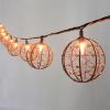 Decorative Beaded Copper Wire Ball string light 10ct