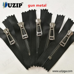 gun metal Slide fasteners