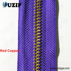 closed end copper purple zipper