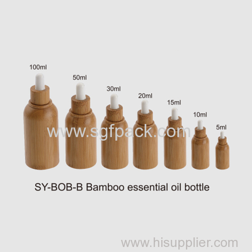 glass oil bottle with insert bamboo bottle body care bottle inside glass 10ml 15ml 30ml 50ml bamboo essential oil bottle