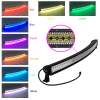 300w 52 Inch Curved Led Bar Off Road Lights Fog Lights Boat Lighting Headlight with RGB Halo remote control