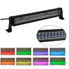 22inch 120w Straight Cree Led Bar Off Road Lights Fog Lights Boat Lighting Headlight with RGB Halo ring wiring harness