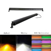 Led light bar 52&quot; 300W Straight White&Amber lights LED Lights flashing lights with ColorMorph RGB halo wiring harness