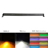 Led light bar 42&quot; 240W Straight White Amber lights LED Lights flashing lights with ColorMorph RGB halo ring wiring harne