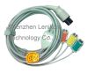 General 6 pins 3 lead clip ECG Cable