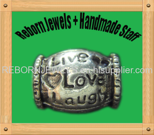 Live love laugh large hole beads f european style n all diy jewelry making