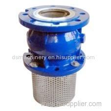 cast iron flange type foot valve with filter