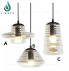 Glass modern led pendant crystal hanging light outdoor