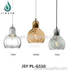 Color glass lamp cover modern led pendant light