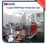 Triple layer pe pipe production line high speed 30-50m/min