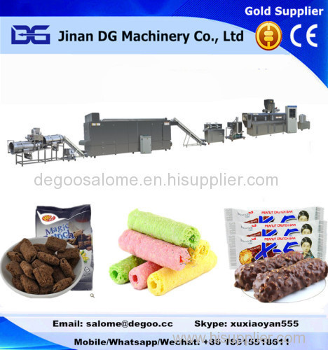 Automatic chocolate filled pillow snack food making machine production plant