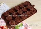 Heart Shaped Silicone Molds For Chocolate Cake 15 Cavities 21.3*10.5cm