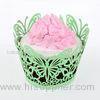 Green Fancy Butterfly Cupcake Paper Wrappers Greaseproof Easy To Use