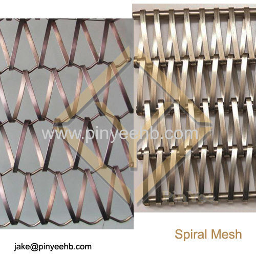 balance woven facade use spiral mesh