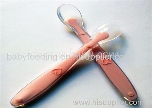 Food Grade Silicone baby spoon Infant Dinnerware Set