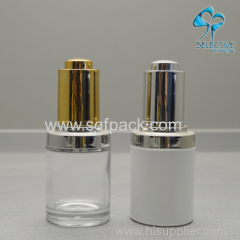 30ml Clear Empty Essential Oil Packaging Cosmetic Glass Serum Dropper Bottle