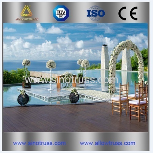 wedding stage aluminum alloy frame transparent plateform