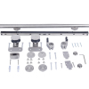 Stainless steel barn door hardware set with soft closer