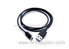 OEM Brands USB Type C Flat Cable Black / White One Meter With Metal Connectors