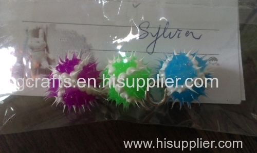 Funny Spiky Rubber Beads for Children's Beading