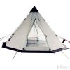 6 Persons Tipi Camping Tent for Family Outdoor Camping