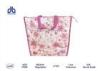 Flower Pattern Zipper Shopping Bag Polypropylene Material For Grocery Stores