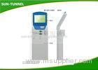 Hospital Advertising Screen Self Service Ticket Kiosk With Card Reader