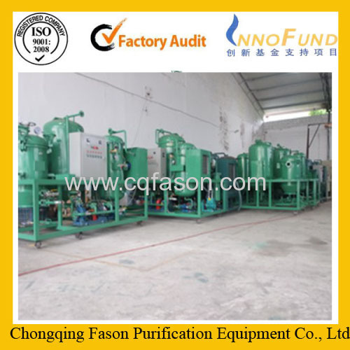 Used engine oil recycling machine change black to yellow