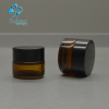 3g mini small size amber glass cosmetic packaging eye cream empty jar glass bottle customized