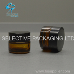 3g mini small size amber glass cosmetic packaging eye cream empty jar glass bottle customized