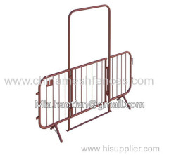 Crowd control barricade gate design 2.2m tall event entrance with lockable swing door crowd control