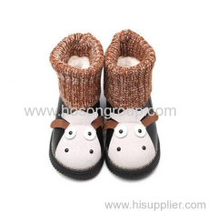 Pretty cow printed clip on kids shoes